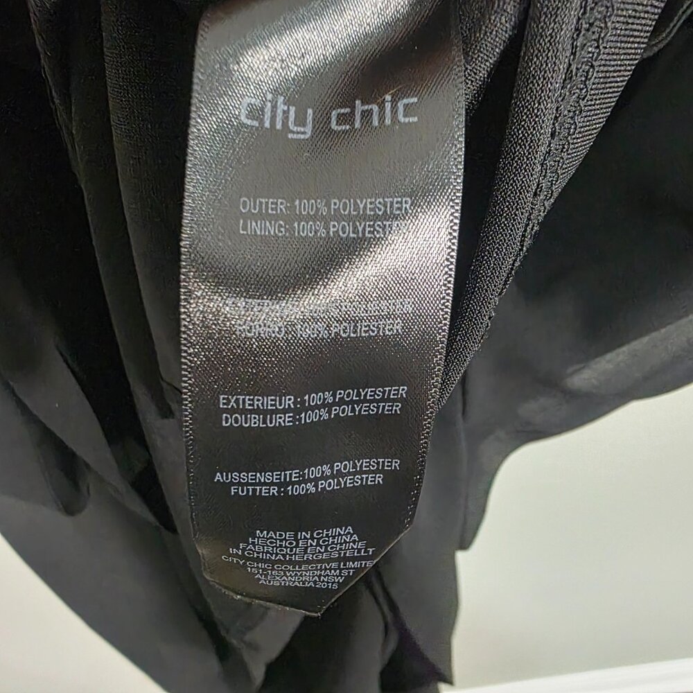 CITY CHIC Trendy Plus‎ Size Sleeveless Faux-Wrap Dress Size 16 - Picture 6 of 8